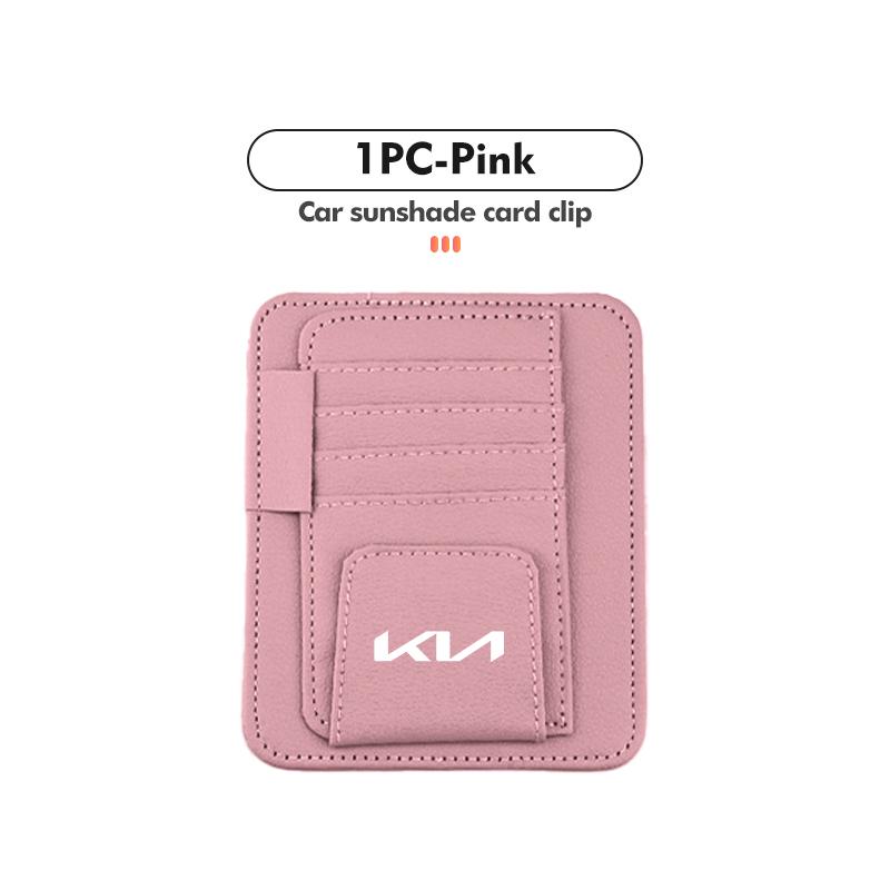 Car Sun Visor Organizer Multi-Pocket Business Card Storage Accessory For KIA Cerato Proceed Venga Stonic Picanto Sorento Stinger