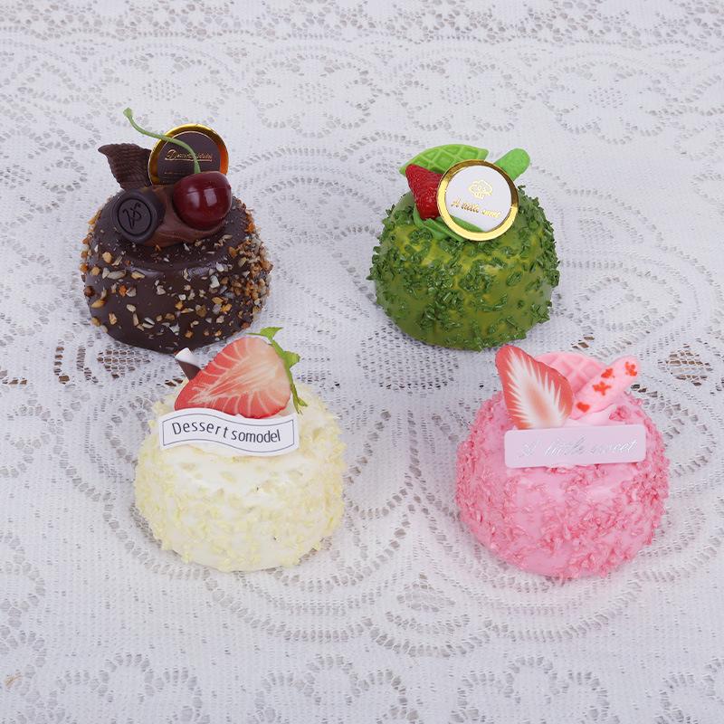 Simulated Cake Model Ice Cream Fruits Showcase Sample for Taking Photos Wedding Dessert Shop Fake Cake Decor