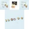 Elegant Plated Alloy U-shaped Earrings Unique Multicolor Design