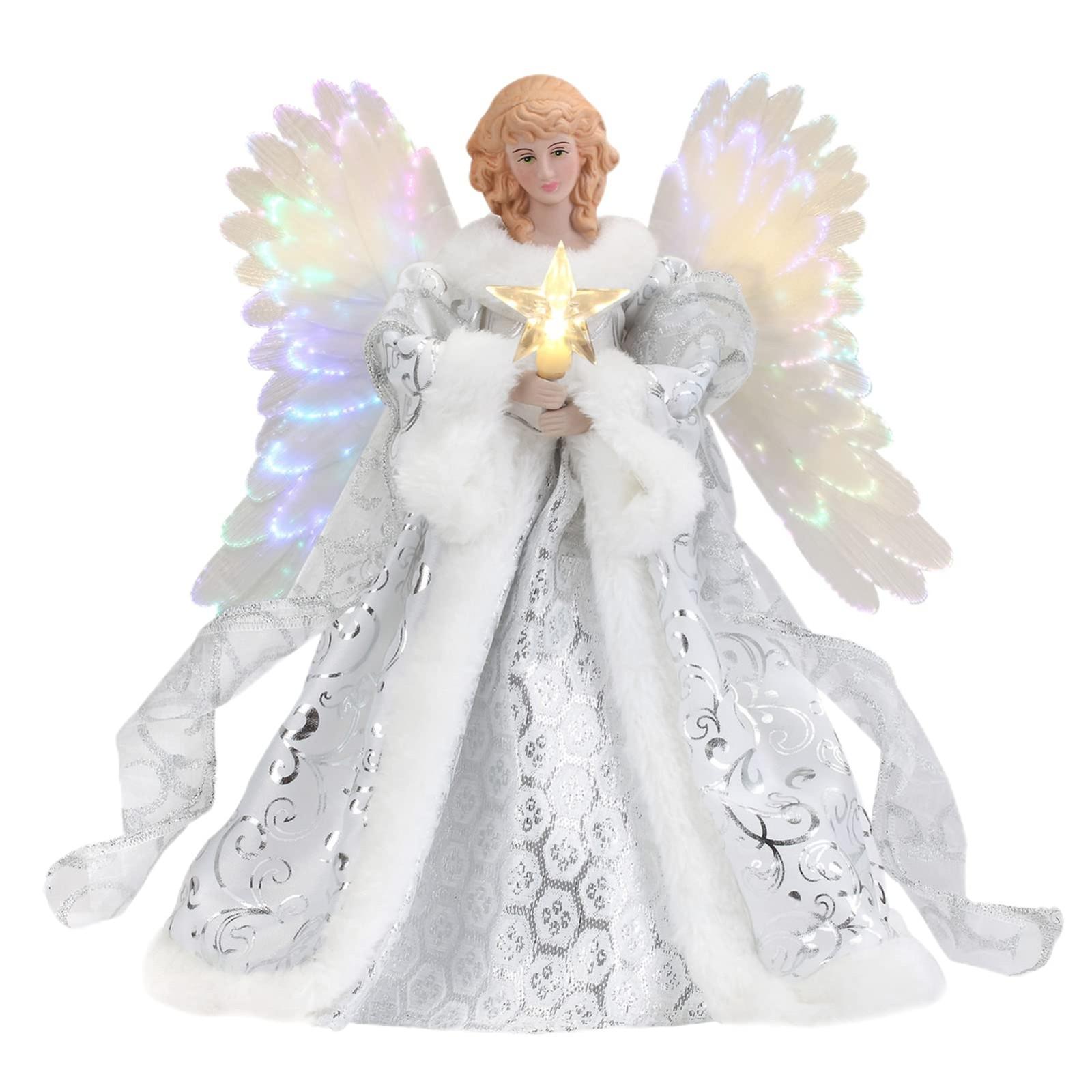 

Acrylic Double-sided Christmas Tree Angel Decoration With Light Glow One Size