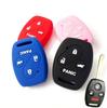 Jingyuqin 3+1 Buttons For Honda Crosstour Insight Pilot Civic Ridgeline Cr-V Cr-Z Element Fob Remote Silicone Car Key Case Cover