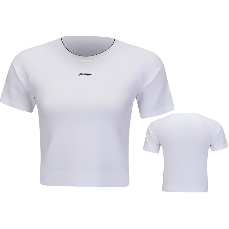 

Li Ning Спортивный Повседневный Простой Однотонный Свитшот с Круглым Вырезом Быстросохнущая Короткая Рукавная Футболка для Бадминтона Женские Топы Белый AAYV106-3 S