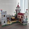 New Medieval Castle Building Blocks Guardian Barracks Lamp Assembling Model Street Scene Collectible Decoration Children's Gifts
