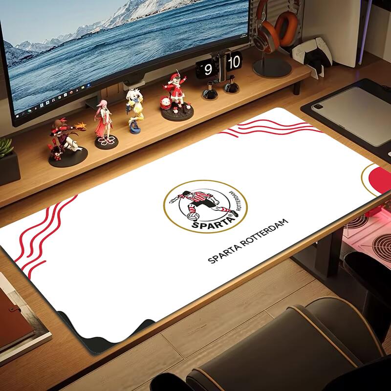 Sparta Rotterdam Podložka pod myš Velká Podložka na herní stůl Protiskluzová Podložka pro notebook Tablet Velká Podložka pod myš XXL Podložka Mini PC Podložka na hraní S uzamykatelným okrajem