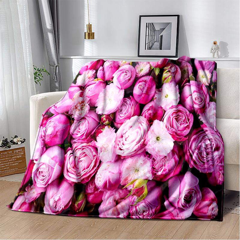 HD Pretty Flower Daisy Rose Chrysanthemum Blanket,Soft Throw Blanket for Home Bedroom Bed Sofa Picnic Travel Cover Blanket Kids