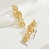 ins simple niche light luxury earrings Mori sweet pleated hollow design stud earrings versatile high-end earrings