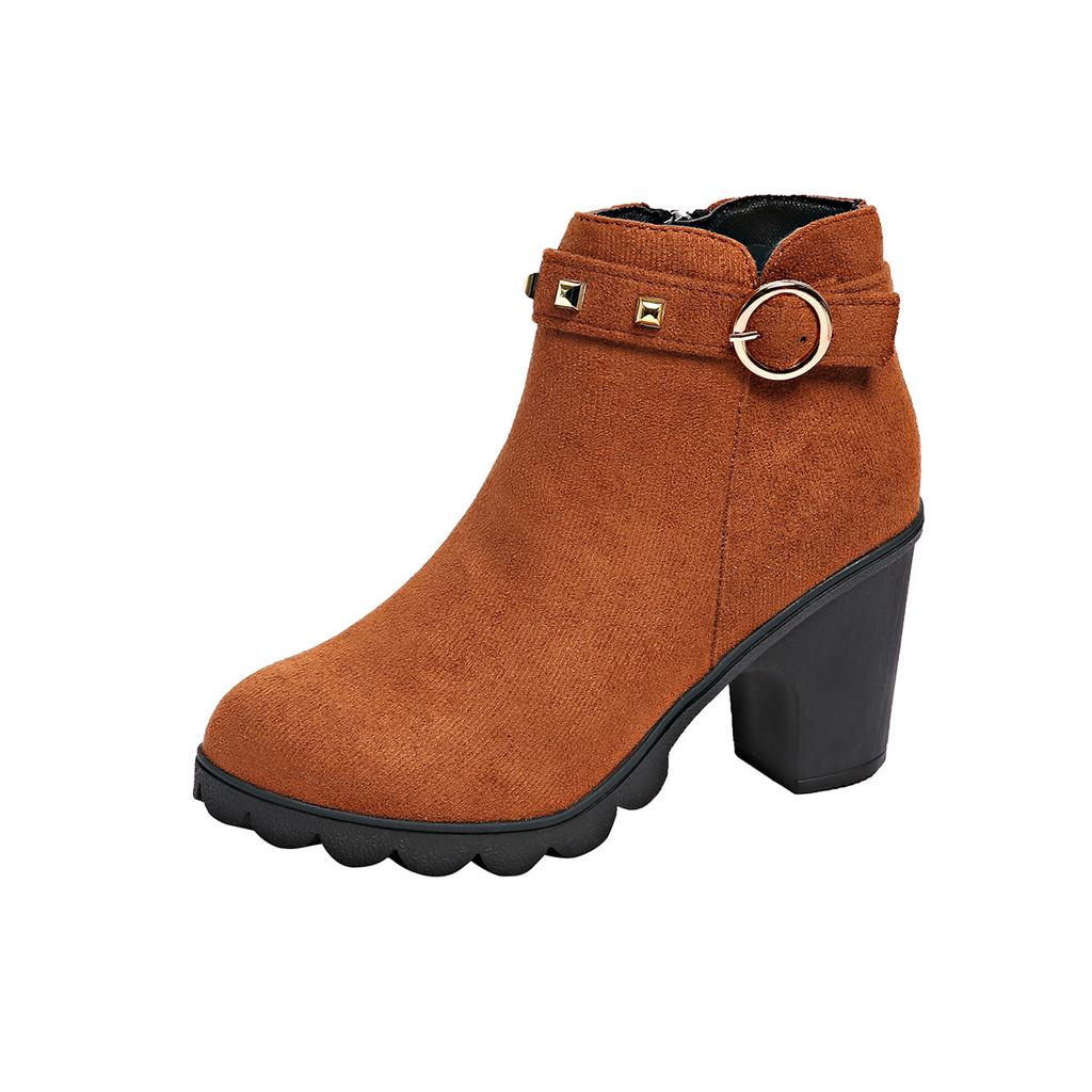 Spring Winter Women Boots High Quality Lace-up European Ladies Shoes for Women High Heels Women Boots Fast Delivery