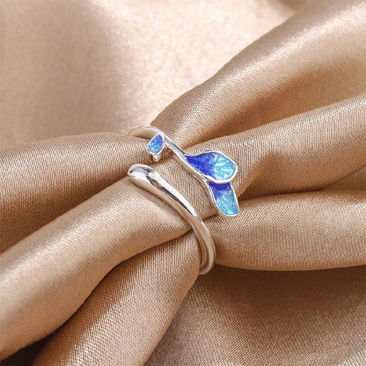 Elegant Adjustable Wedding Rings Dating Rings Tree Leaf Shape Opening Finger Jewelry Suitable for Woman and Man Present