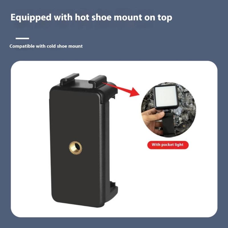 2pcs Extendable Smartphone Clip Double Mounting Point Cold Shoe Adapter Phone Mount Photography Gear