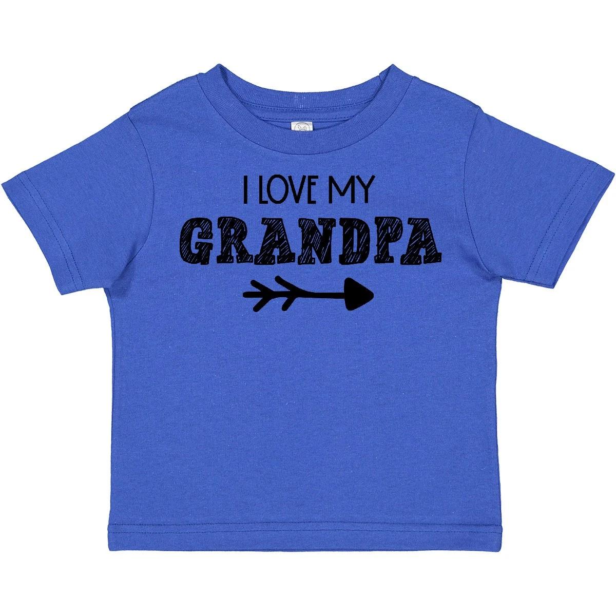 Inktastic I Love My Grandpa With Arrow Toddler T-Shirt Fathers Day Kids Family 100