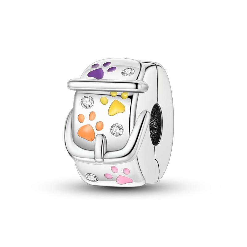 Copper Cz Zircon Charms Bead Pink Color Colorful Drawing Board Pendants Fit Original Pandora Bracelet Diy Jewelry