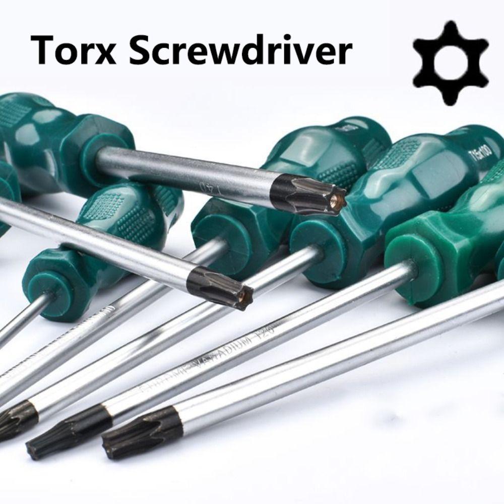 Tragbarer 400-mm-Torx-Schraubendreher, extra lang, mit Loch, Reparaturschraubendreher, Handwerkzeuge, T15, T20, T25, T30, Sechskantschraubendreher