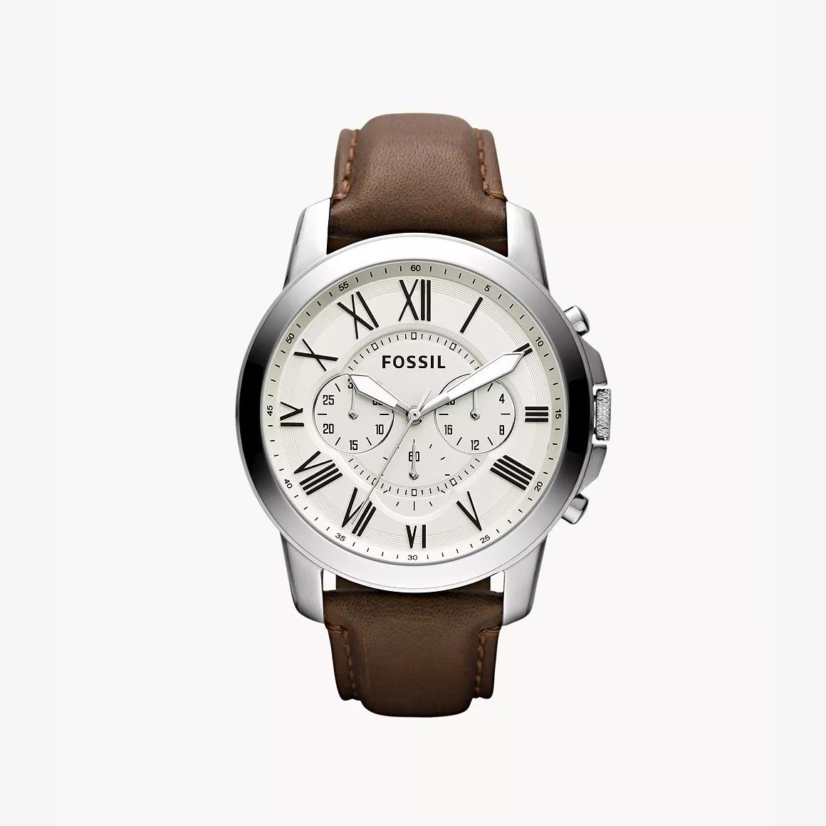 Fossil Men`s Grant Quartz Watch Cream