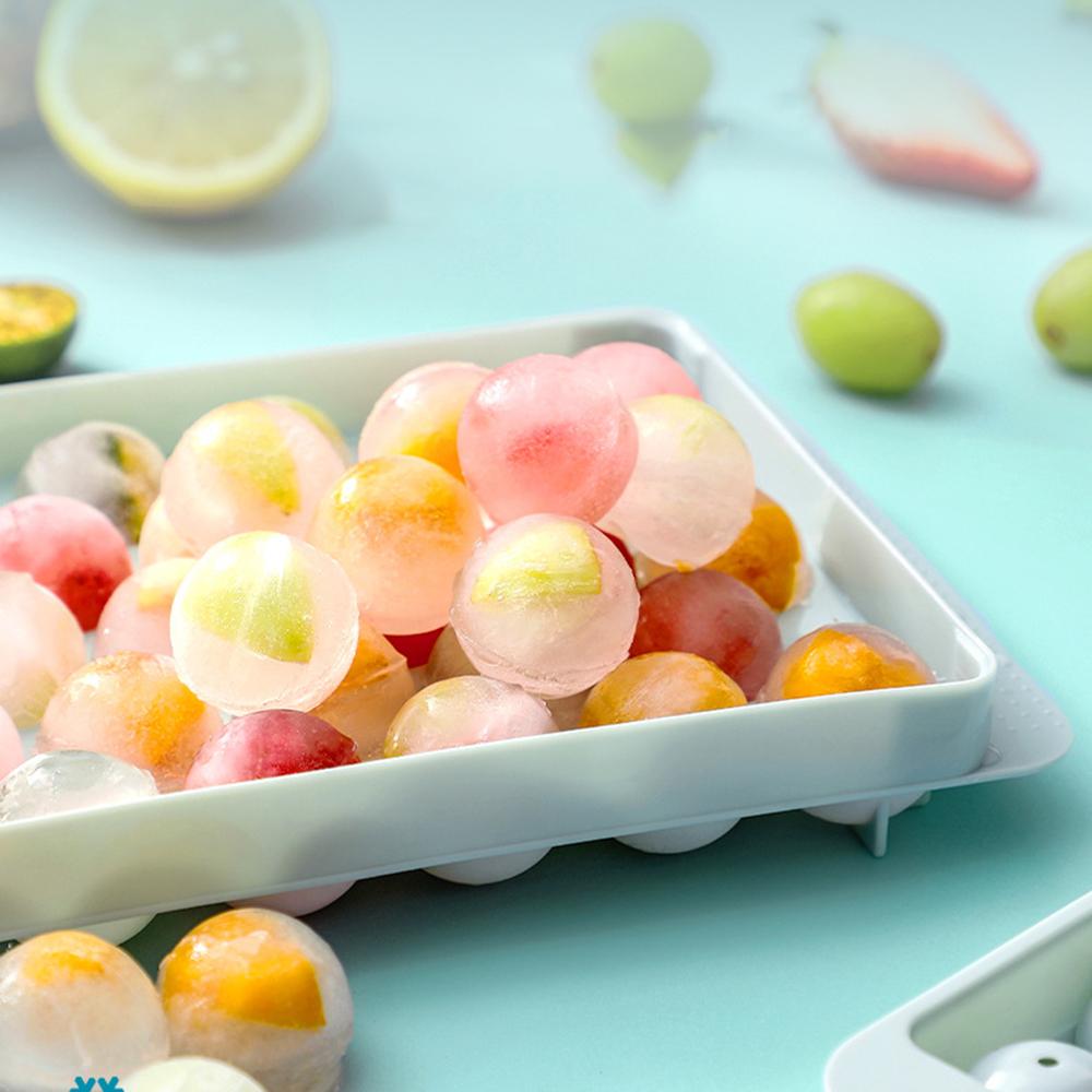 1 Set Formă Cuburi de Gheață Tavă Gheață pentru Congelator Cu Cupă Gheață și Clești, Formă Cuburi de Gheață Ușor de Eliberat Cu Cutie de Depozitare Pentru Frigider