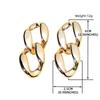 Retro Gold European & American Punk Style Women's Hoop Earrings