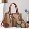 Classic Striped Women's Handbag Set, High-Quality Fashionable Versatile Three-Piece Set