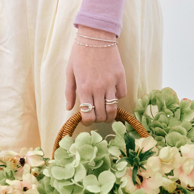 JYDDM 925 Surf Open Ring