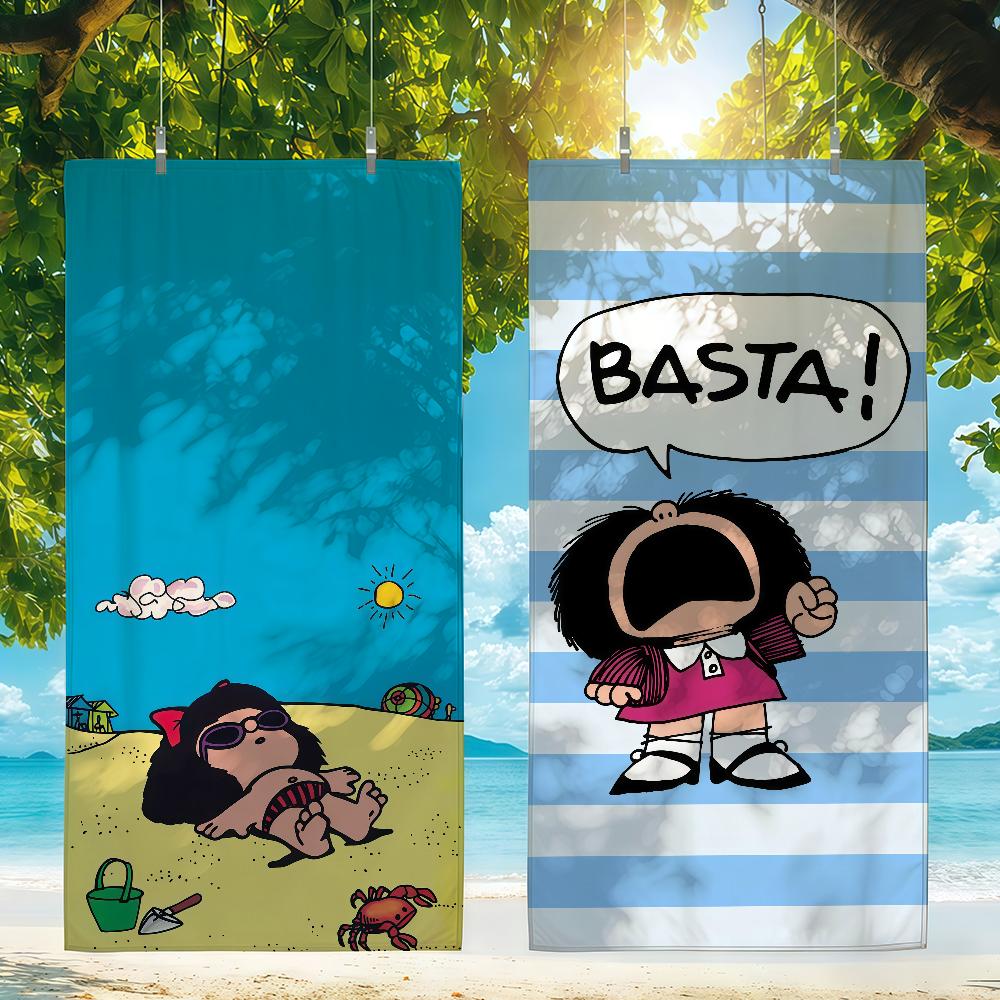 Cartoon Mafalda Towel Quick Drying Beach Towels Are Suitable For Swimming Pools Camping Yoga And The Gym
