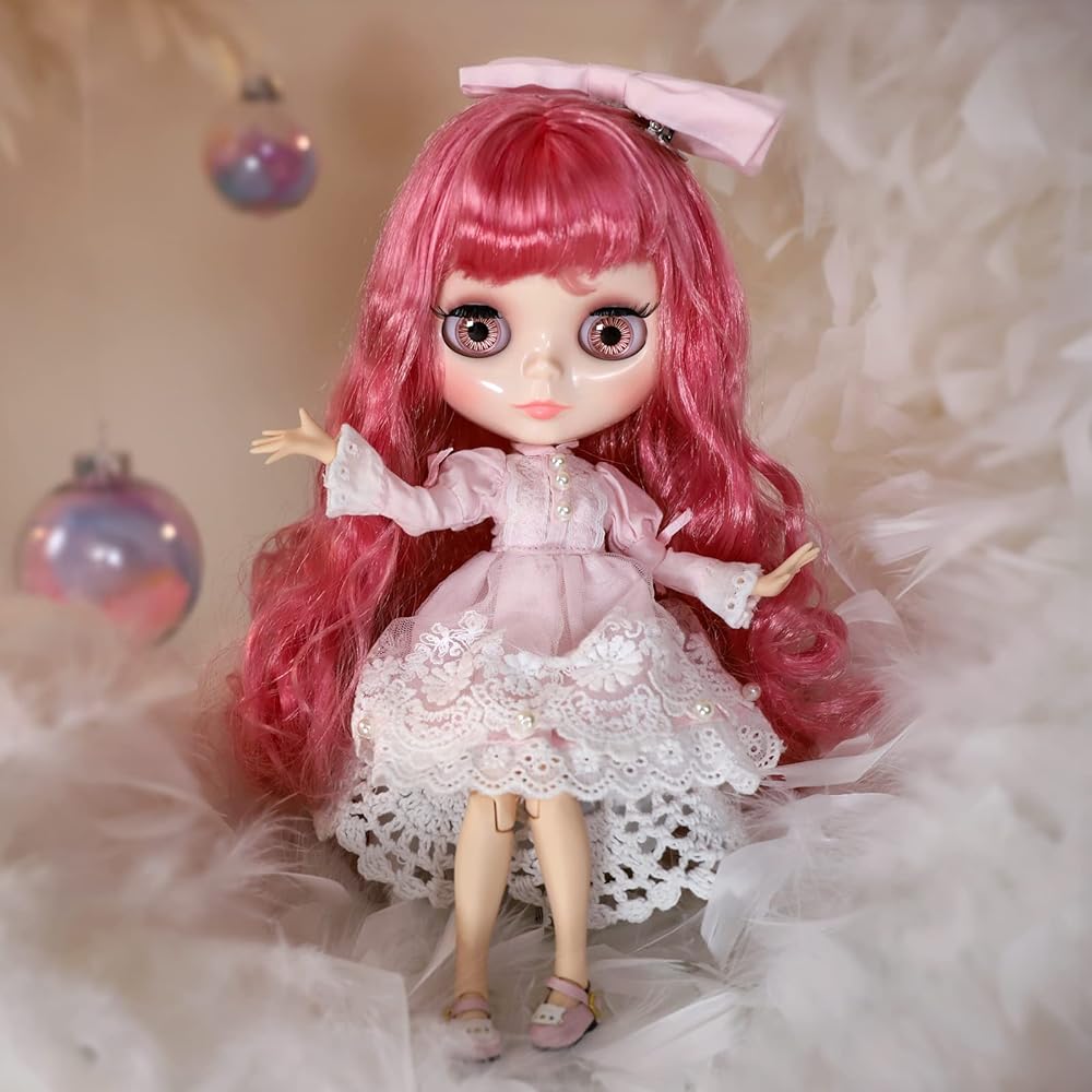 ICY Fortune Days Doll Clothes Pink Skirt 1/6 Scale Dress Accessories for Blythe Obitsu 24 Licca Dolls