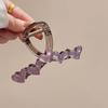 Korean Jelly Pink Acrylic Heart Hair Claws For Women  New Trendy Large Ponytail Hair Clip Headwear Hair Accessories
