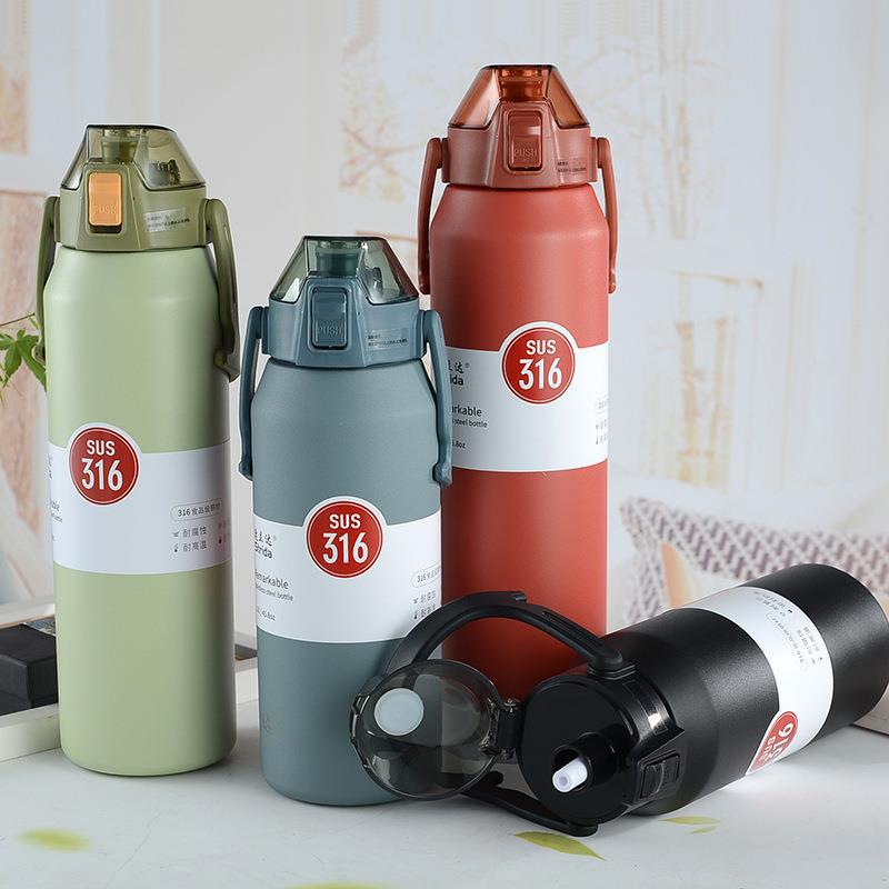 316 Nerezová vakuová baňka Velkokapacitní kelímek na brčko