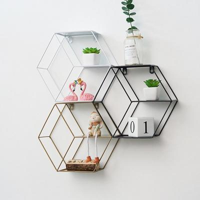 Eisenwaren Runde Wandaufbewahrung und Dekoration Wandmontiertes Regal für Wohnzimmer Wandregale