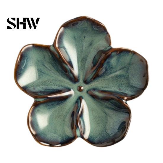 Retro Glaze Dipping Bowls Cherry Blossom Sauce Dish, Ceramic Sushi Soy Bowl, Small Unique Kiln Change Tableware Decorative Seasoning Appetizer Serving