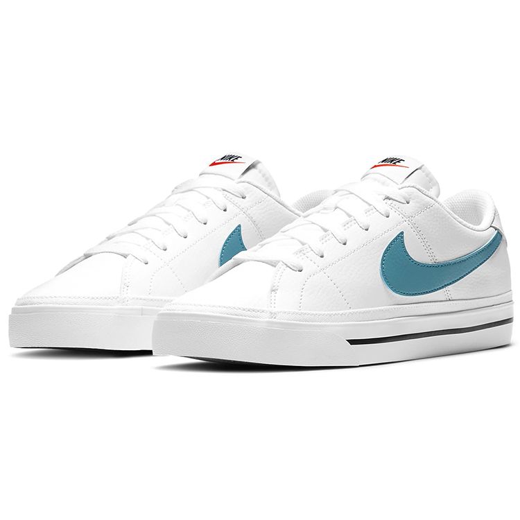 Nike Pánské tenisky Court Legacy Bílé Cerulean Gumově-Světle-Hnědé CU4150-104