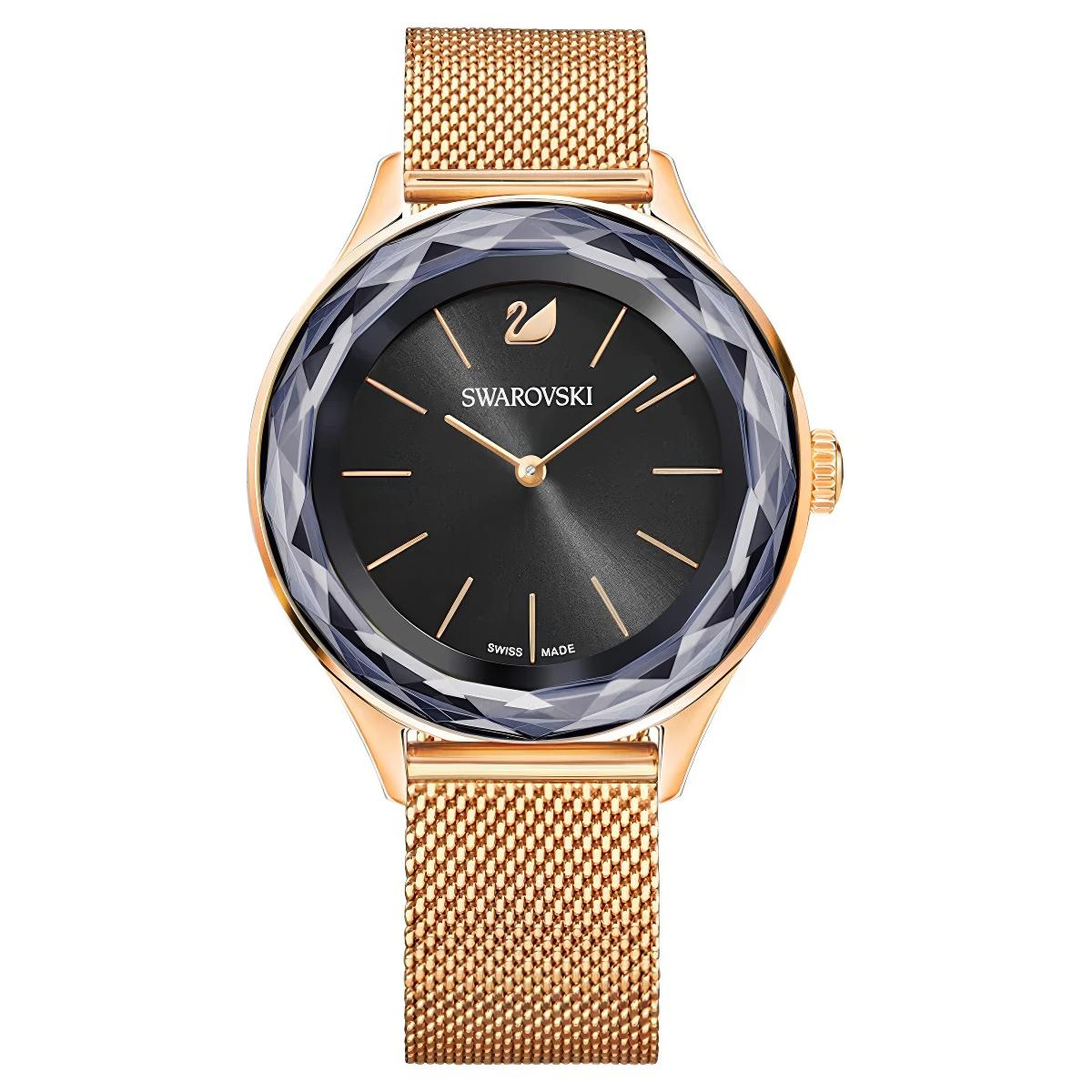 SWAROVSKI Montre Dame  5430424 Octea Nova Mini Or Rose Noir 36