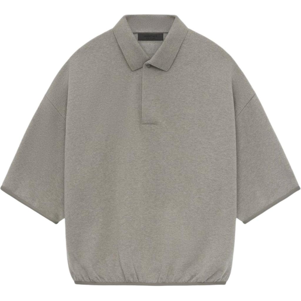 Fear of God Essentials 3/4 Sleeve Polo Heather Grey Men Tops 192SU244401F