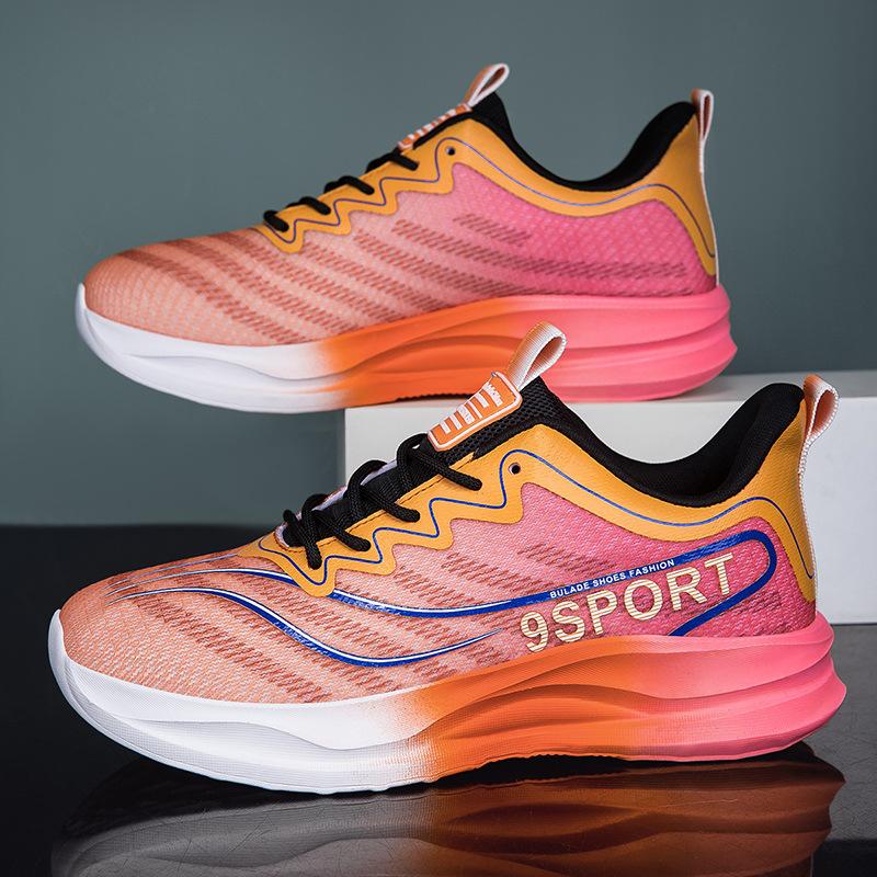 Autumn sneakers large size 46 running shoes men's red rabbit lightweight shock-absorbing mesh marathon running shoes