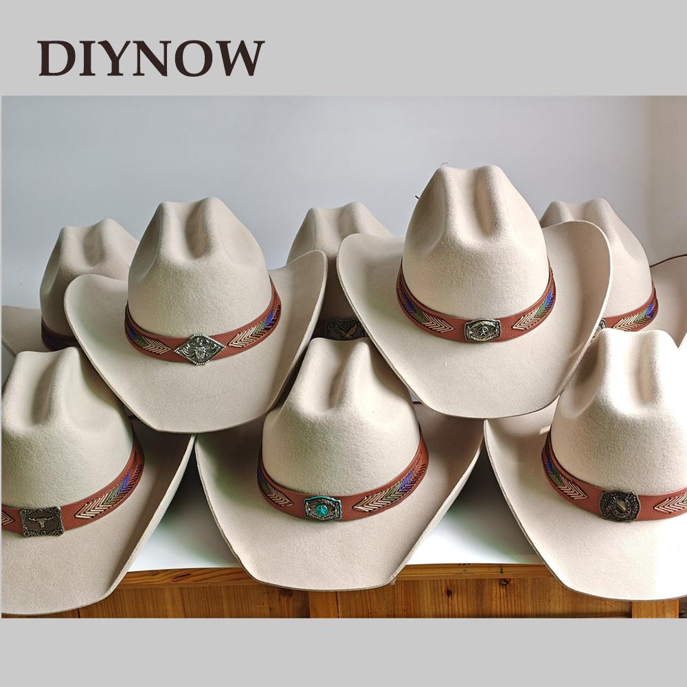 2026 Competitive Western cowboy Hat 100% Wool Fedora Hat for Women Men Riding Hat Panama Big Brim Cowgirl Hat sombrero vaquero