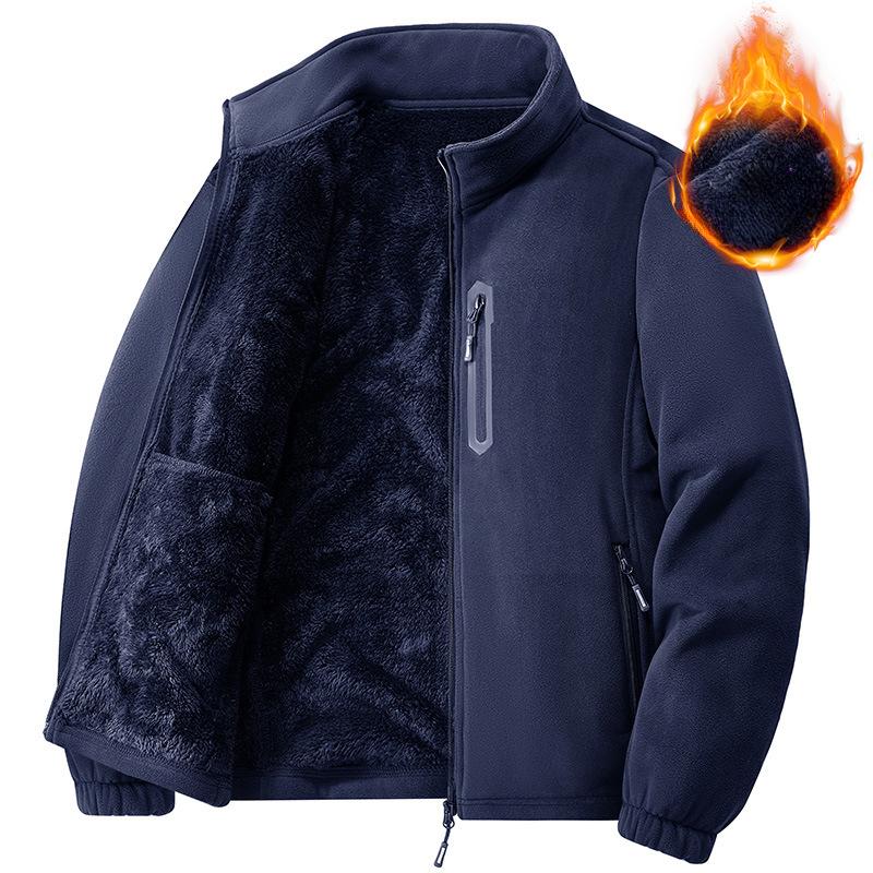 

Autumn Winter Thick Warm Jacket Men Fleece Windbreak Men Casual Jacket Coat Male Hiking Jackets Parkas 3XL