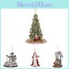 Cheerful Acrylic Christmas Tree Santa Car Charm Whimsical Home And Auto Decoration