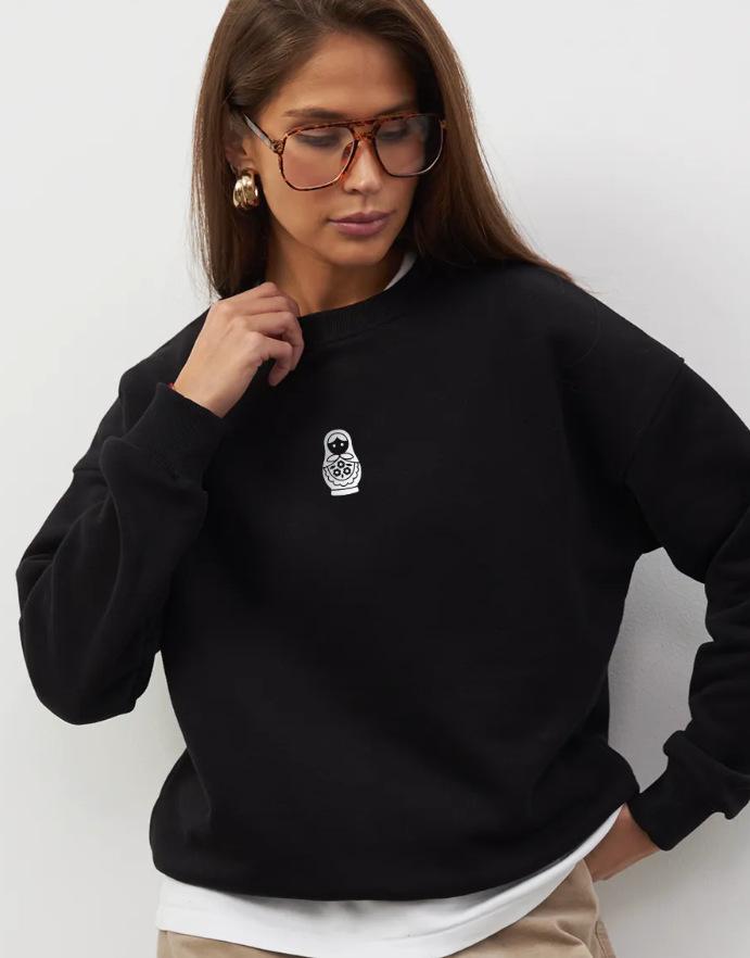 2025 Trendy European-American Style Fun Print Women’s Autumn-Winter Warm Hoodie