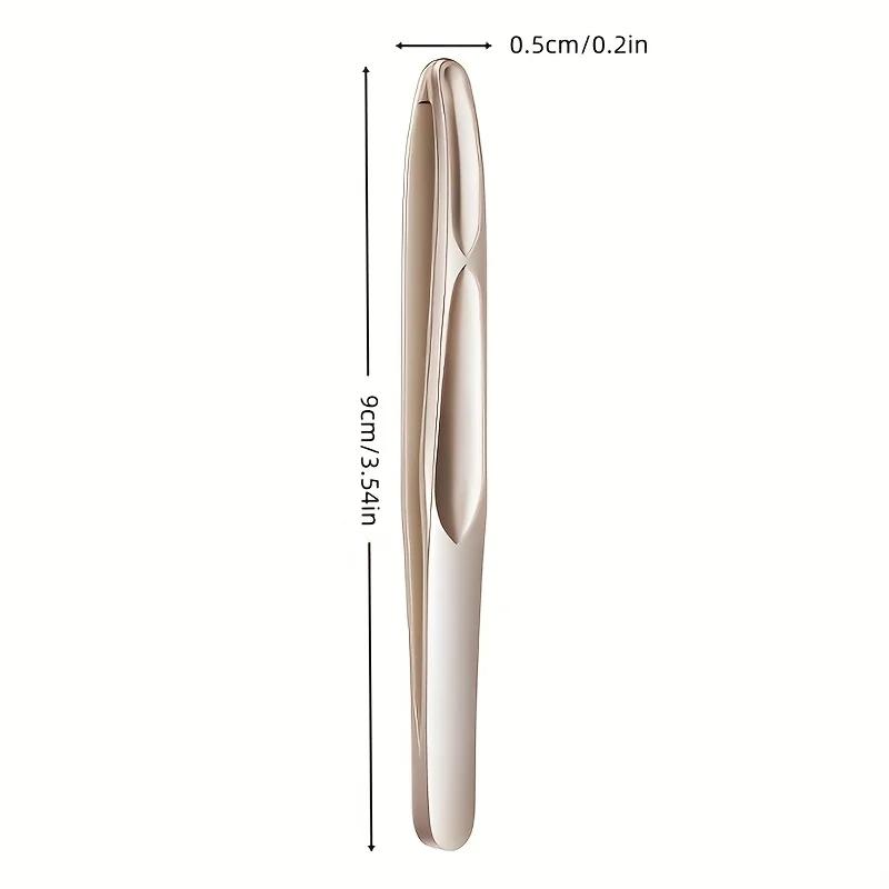1pc NiLiYa Professional Eyebrow & Facial Hair Tweezers - Heavy-Duty Stainless Steel, Sharp Tips for Precise Grooming