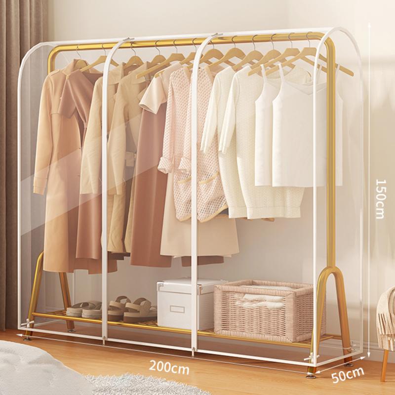 PEVA Clothes Dust Cover Fabric Case Suit Cover For Home Hanging-type Coat Storage Bag Wardrobe Hanger Transparent Organizer
