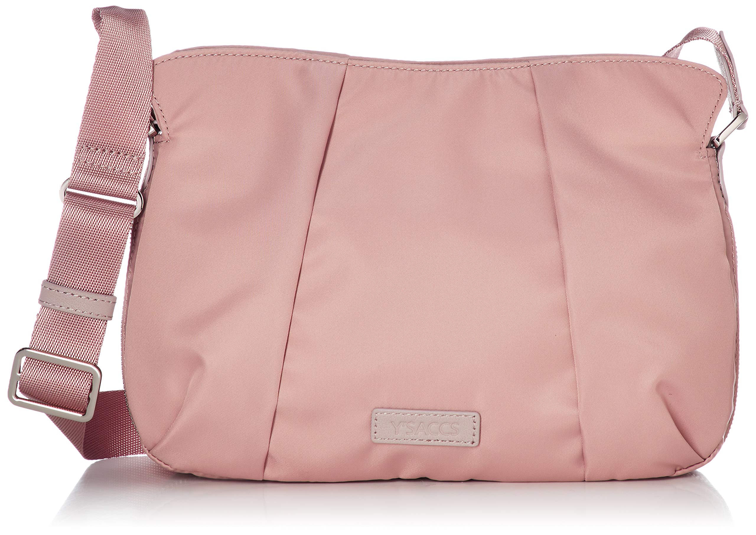 

Нейлоновая твиловая сумка через плечо с акцентом-защипом розовая [Isaac] Y01-02-11SC розовый