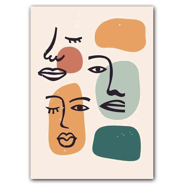 New Nordic Abstract Art Extremely Simple Style Poster Figure Printing Canvas Painting Office Living Room Home Decoration Mural No Frame