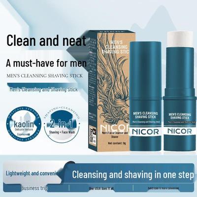 Nicor Men's Electric Shaving Stick: Soothing Face Wash & Beard Softening Cream.
