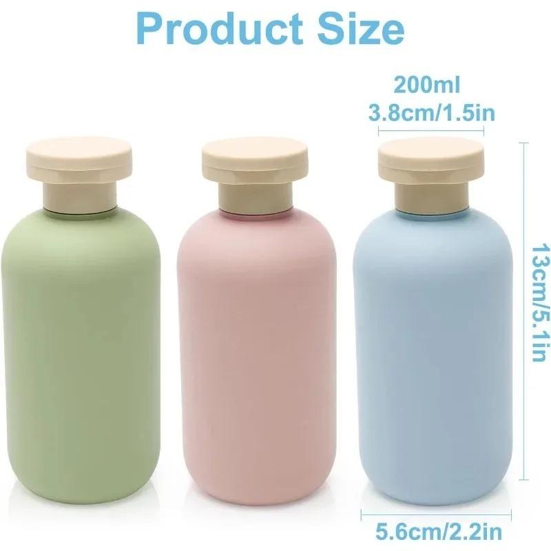 200ml Refillable 3Pcs for Shampoo Travel Bottles for Toiletries Squeeze Travel Container Sub Package Squeeze Bottles