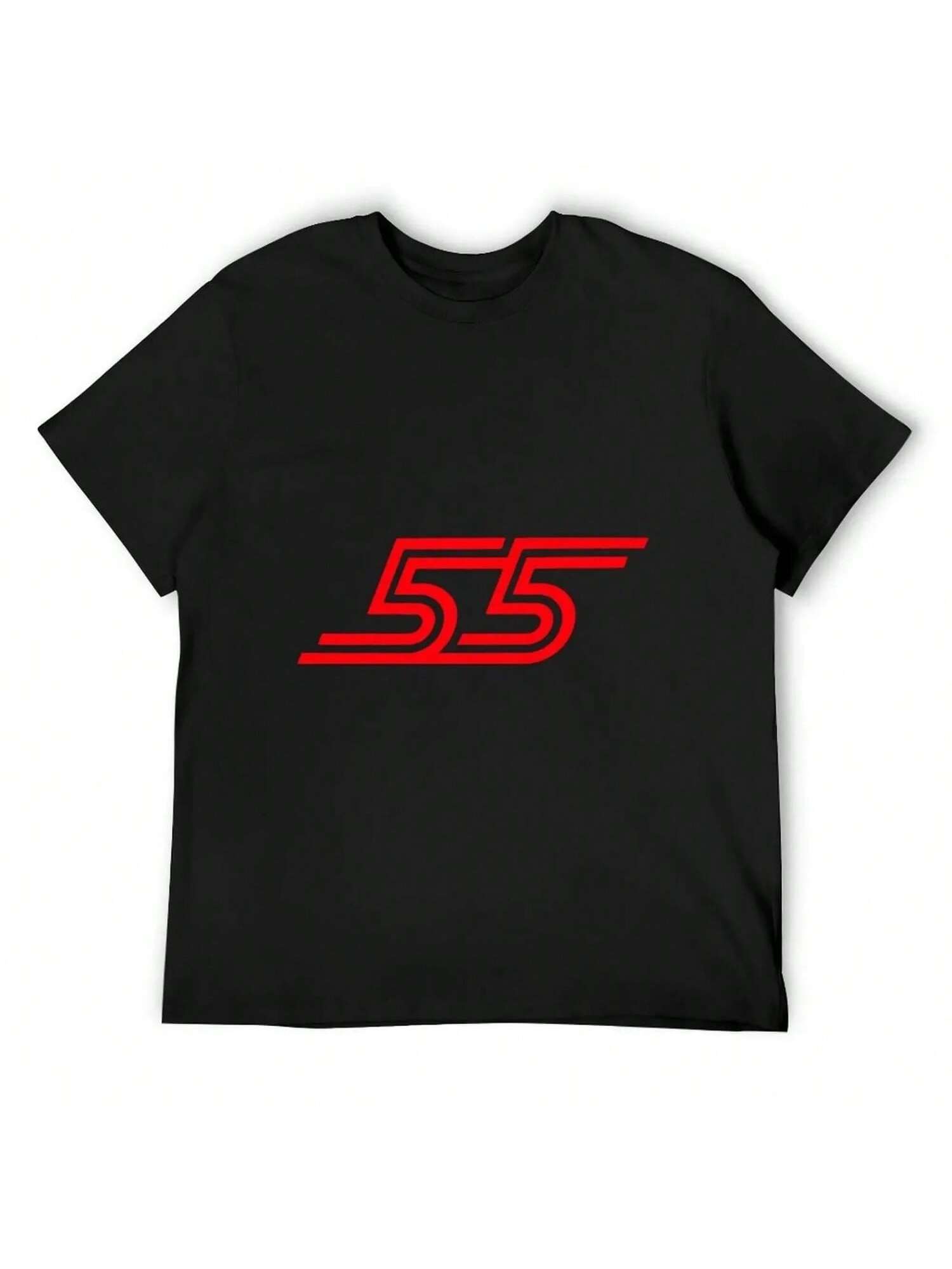 Carlos Sainz Jr 55 F1 2022 Logo Perfect Gift T-Shirt Vintage Clothes Anime Men s Cotton T-Shirt Ins Y2k Hot Sell New Brand S разноцветный
