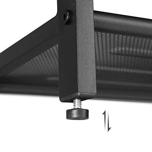 Bancă de pantofi cu șezut, raft de pantofi cu 2 rafturi din plasă, organizator de depozitare a pantofilor pentru hol, metalică, industrială