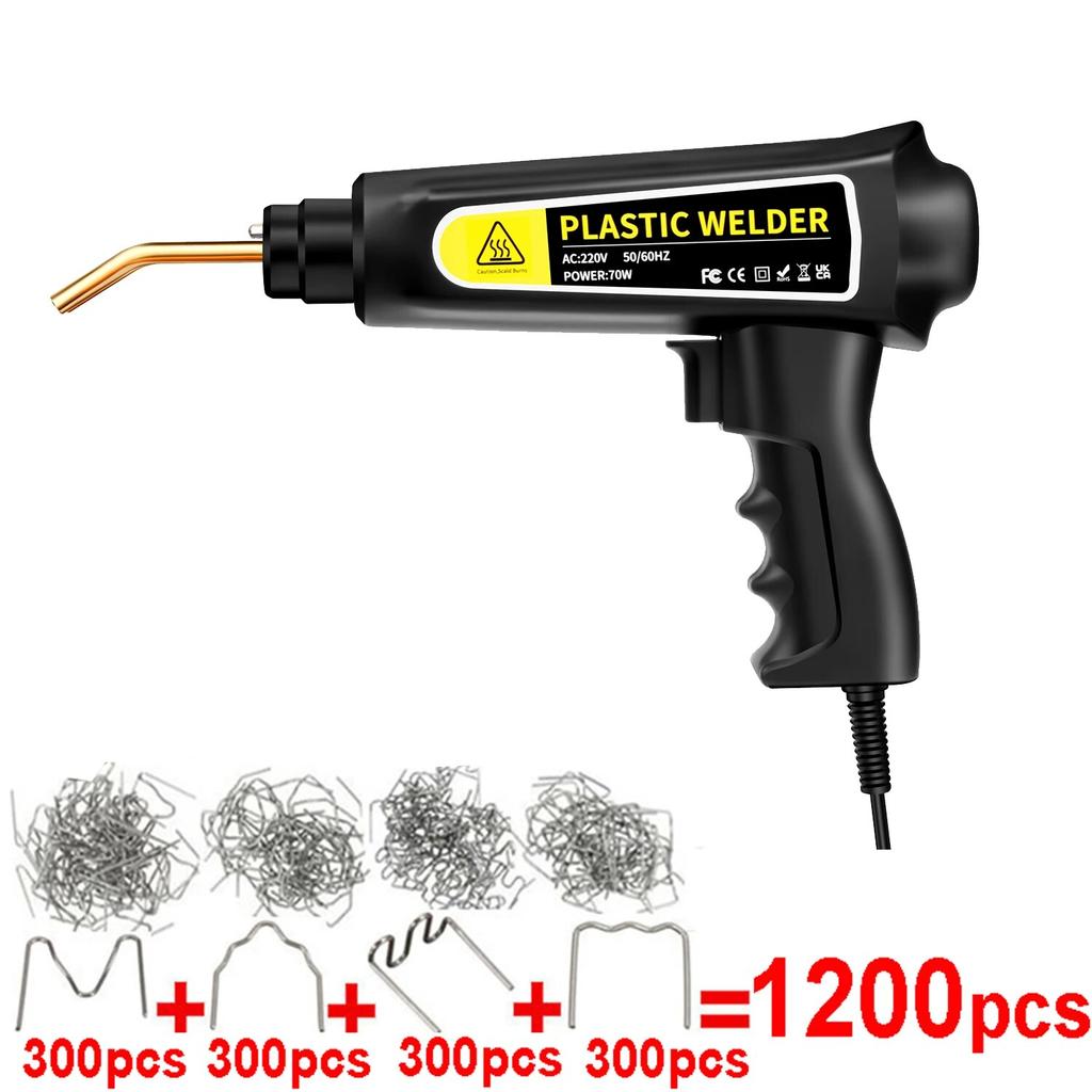 Plastic Welder Kit for Bumper Repair Hot Stapler Welding Gun Plastic Welding Repair Kit with 4 Types Staples Plastic Repair DIY