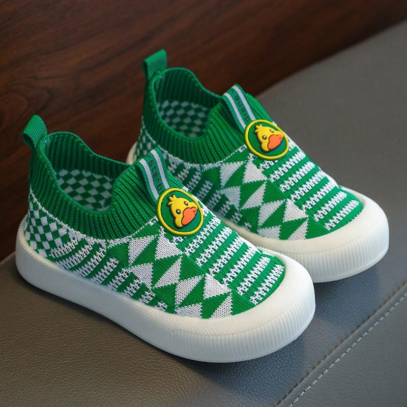 New hollow children's breathable mesh shoes non-slip fly-woven shoes soft-soled baby shoes one-pedal casual shoes