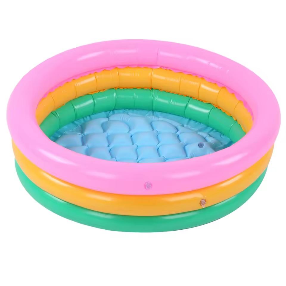 Baby Toddlers Round Inflatable Portable Swim Pool Children Soft Pump Cartoon Dinosaur Summer Beach Garden Outdoor Swimming Mat