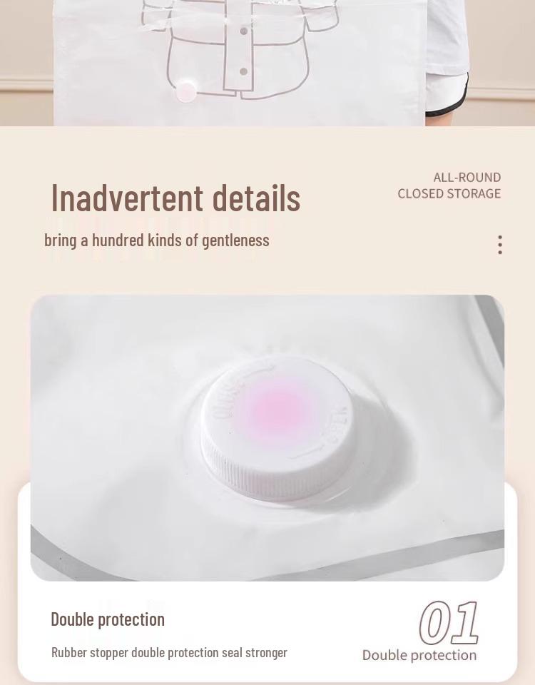 Závěsný vakuový kompresní úložný vak na oblečení a prošívané přikrývky - Černá technologie