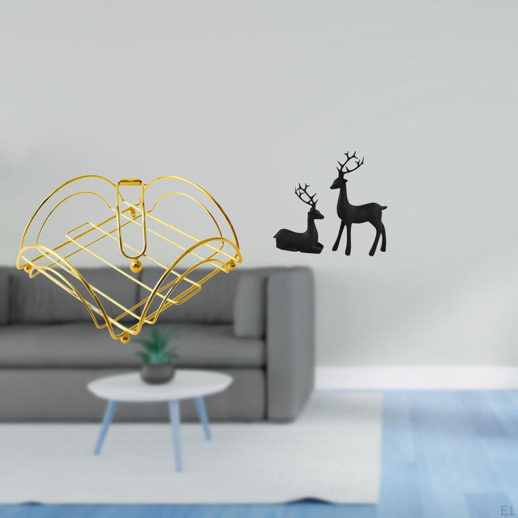 Elegant Resin Deer Napkin Dispenser Holder for Tabletop Storage with Weighted Arm Sculpture