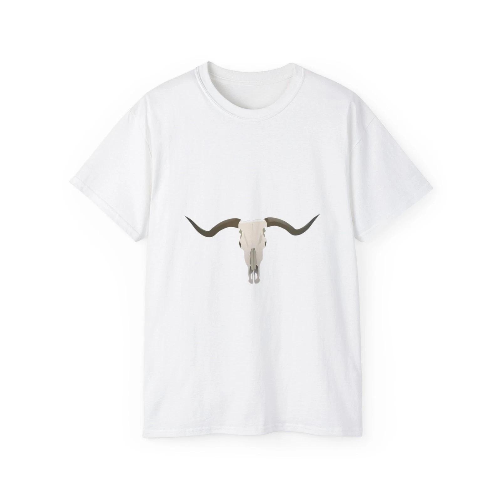 Longhorn Beef Bones Bull Skull Buffalo | Custom Graphic T-Shirt 3XL
