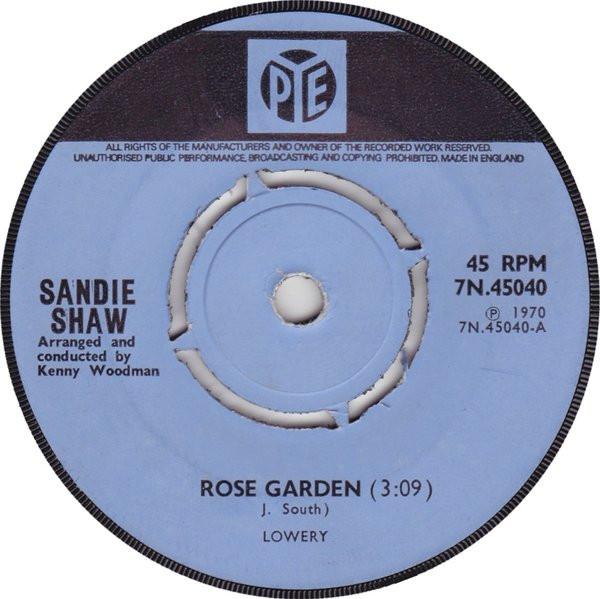 

7inch Record SANDIE SHAW - Rose Garden 7N45040 Pye Records 1971 UK Pop Used